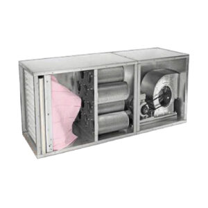 Caisson en acier pour filtration d'air avec charbon actif , ventilateur et moteur